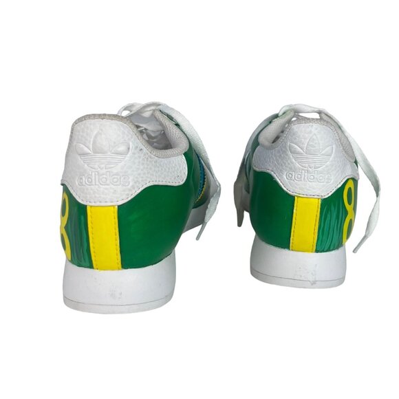 Adidas Custom Hand Painted Soccer Themed Sneakers Green Size 6.5 - Picture 9 of 13